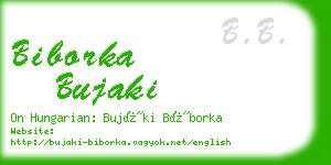 biborka bujaki business card